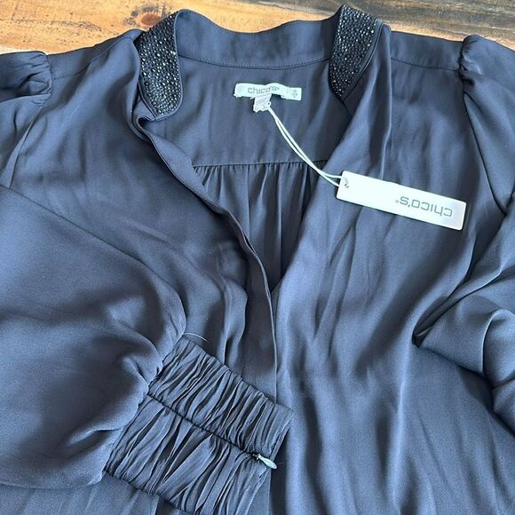 Chicos SZ 0 sparkle, long sleeve Top - Picture 8 of 10